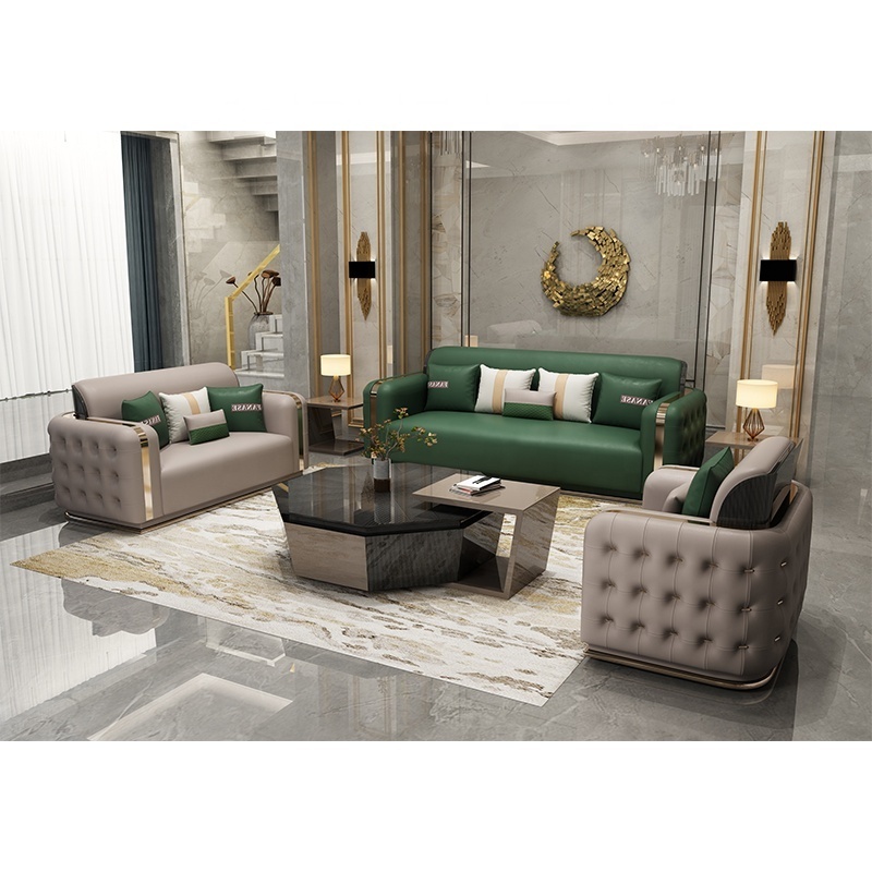 Luxury sofa sets modern simple light luxury Nordic style villa living room furniture combination sofa set