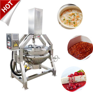 Industrial Automatic Tilting Planetary Gas Electric Food Cooking Mixer Machine Sauce Jacketed Kettle Cooking Pot With Mixer