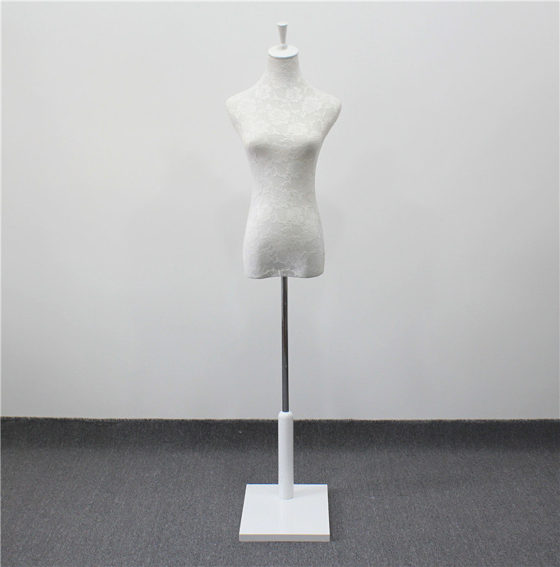 lace covered cheap female half body mannequin for sale