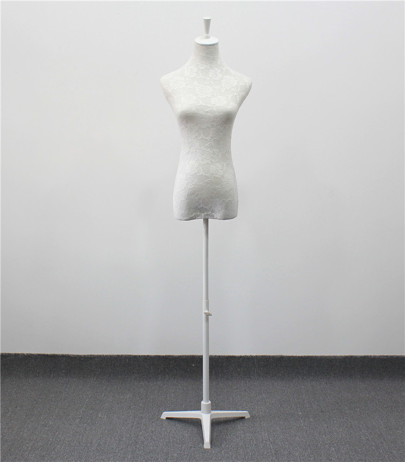 lace covered cheap female half body mannequin for sale