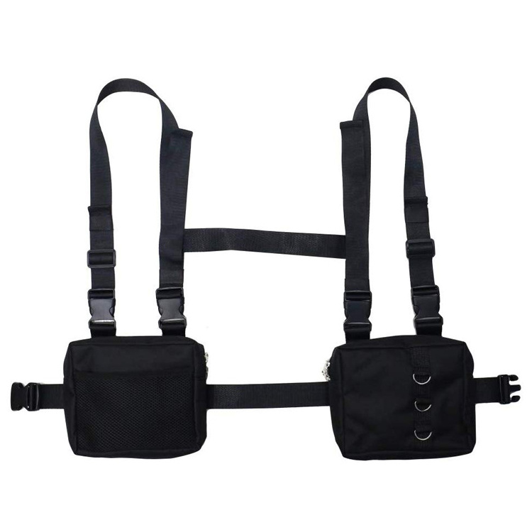 Adjustable Tactical Shoulder Bag Streetwear Fashion Front Chest Bags Functional Waist Pack