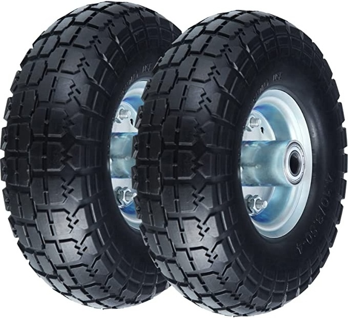 4.10/3.50-4 Flat Tires Solid PU Tire Wheel 10