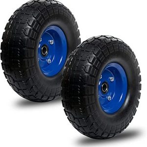 10 Inch Solid Rubber Tires  4.10/3.50-4'' Wheel for Trolley/Dump Cart/Hand Truck/Wheelbarrow/Garden Wagon