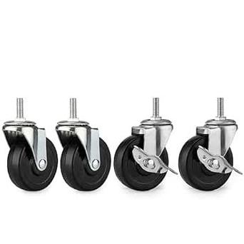 Caster Wheels for Organization and Storage Shelving Shelf Casters for Metal Wire Shelf Organizer