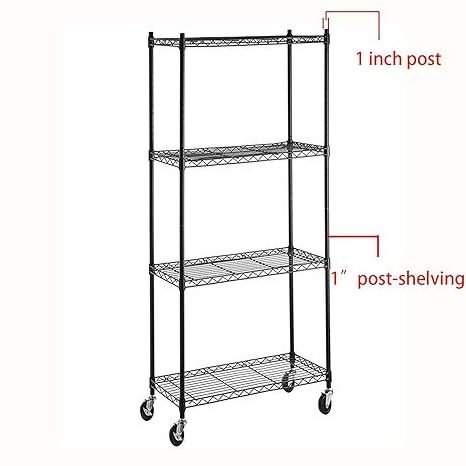 Caster Wheels for Organization and Storage Shelving Shelf Casters for Metal Wire Shelf Organizer