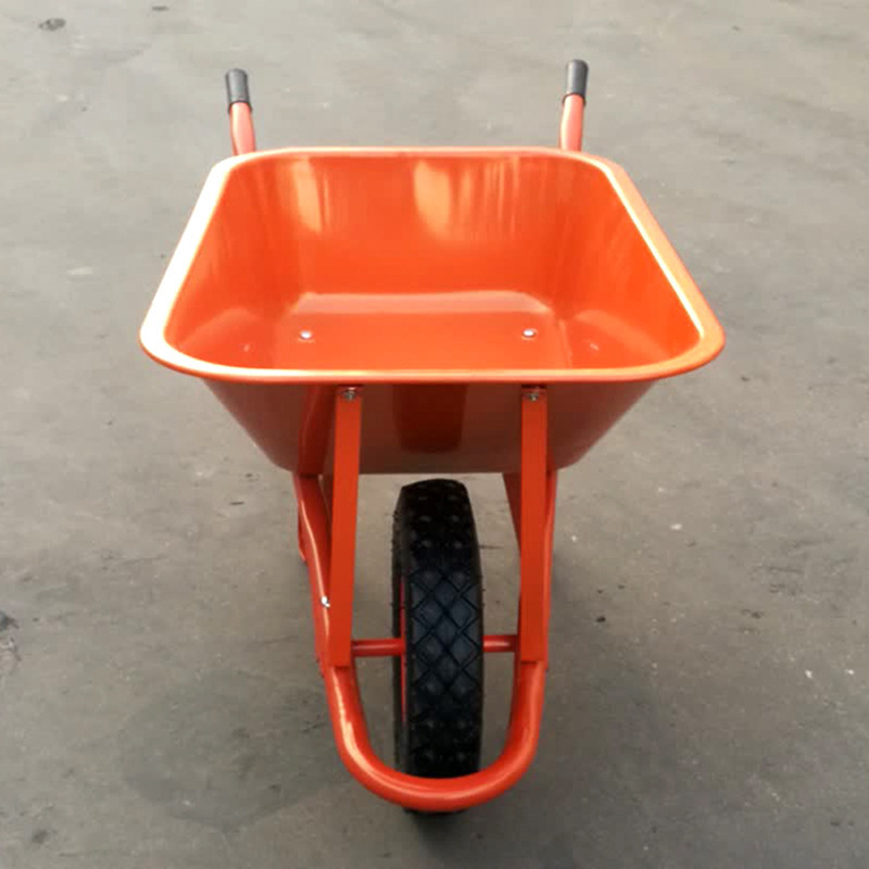 One/ Two Wheel Steel Wheelbarrow Trolley Construction Handcart Truck Garden Wagon Steel Tray Dolly