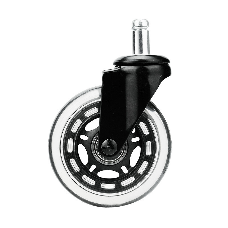 Replacement Rubber Chair Caster Wheels for Hardwood Floor, Carpet Computer Esport Desk Chair Wheels with 11mm Stem