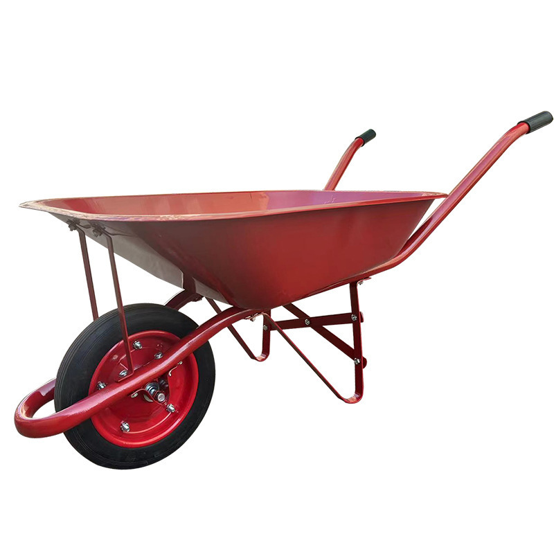 One/ Two Wheel Steel Wheelbarrow Trolley Construction Handcart Truck Garden Wagon Steel Tray Dolly