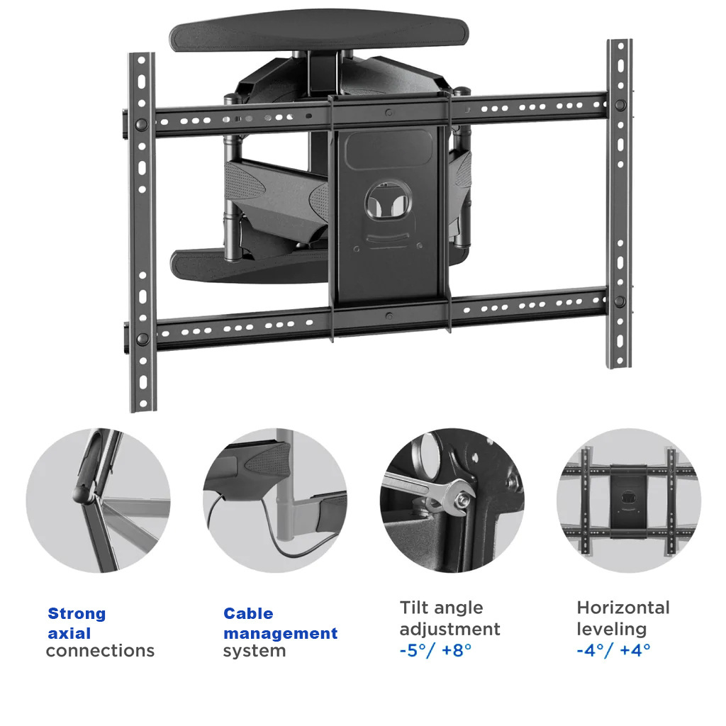 Space Saving Ultra Slim Low Profile Micro-Gap Fixed TV Wall Mount Bracket for Most 40-75 inch Large Smart TV Parts