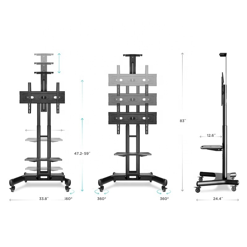 2023 factory GOOD QUALITY tv wall mount up to 85 anti theft wall mounted tv stand 360 degrees swivel lcd tv mount