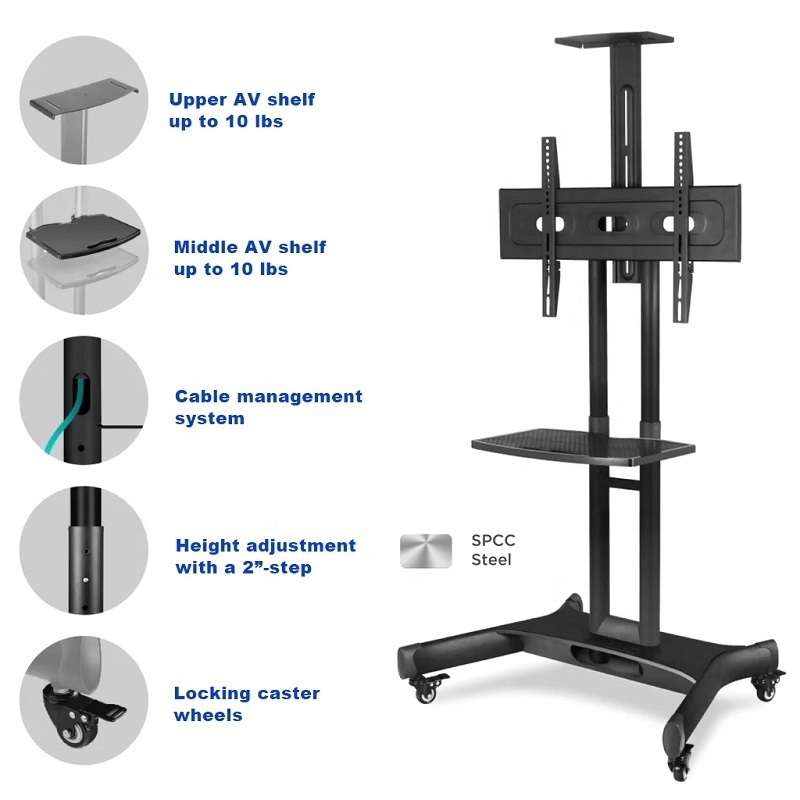 2023 factory GOOD QUALITY tv wall mount up to 85 anti theft wall mounted tv stand 360 degrees swivel lcd tv mount