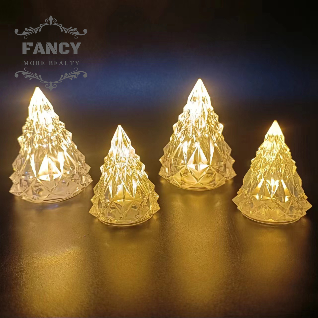 LED Crystal Tealight Candles Mini Flickering Flameless Electric Candle Lights