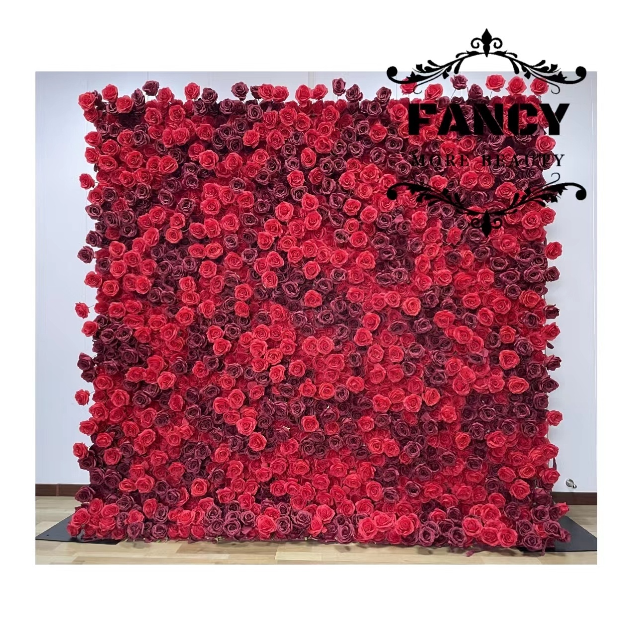 Wedding 3d flower wall roll up curtain Artificial 8ft Flower Wall for Wedding Party Event backdrop