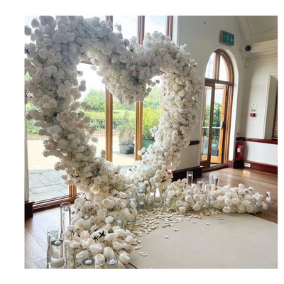 Heart arch flowers backdrop wedding party decoration heart shape arch stand with flowers