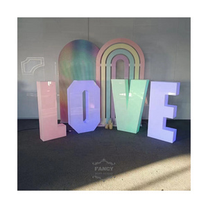 Giant LOVE Letter Glossy Smooth Surface Colorful LOVE Marquee Letter for Stage Decoration Wedding Party Proposal Engagement