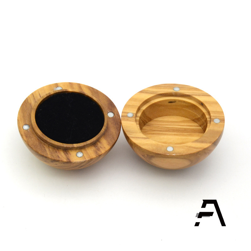 Ball Shaped Wood Ring Box for gift