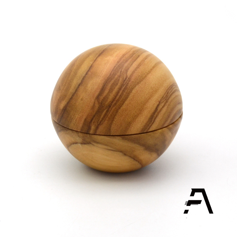 Ball Shaped Wood Ring Box for gift