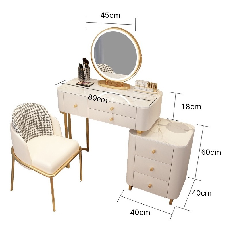 2023 new style for room wardrobe art deco dressing table with mirror