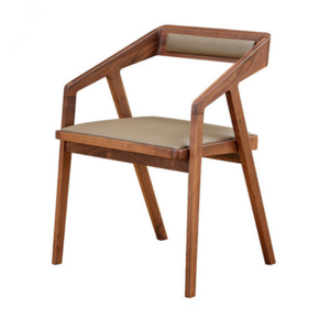 Solid wood dining chair coffee shop hotel bar catering beverage shop single tableware household backrest soft cushion