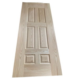 Wood Grain Texture Surface Film Moulded MDF Interior PVC Door Skin with Good Price