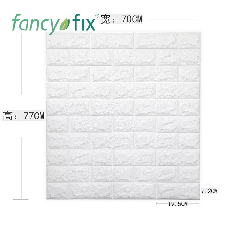 70*77*0.35cm 3D Foam Wallpaper Home Decoration Self Adhesive 3D Foam Brick Wallpaper