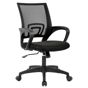 Comfortable Heated Custom Rolling Secretary Work Net Office Visitor Chair Black Full Mesh Back Office chairs Desk Office Chair