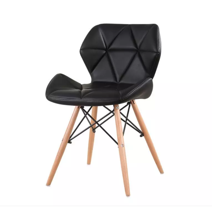 Hot Sale New Fancy Luxury Design Color Restaurant Furniture Chair Leather Wood Legs Dining Chairs