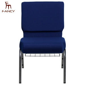 Factory cheap back pocket church chair pew chair wholesale