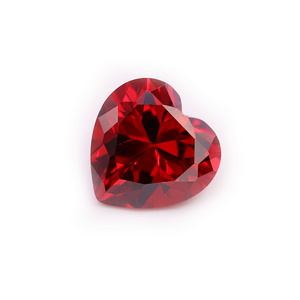 Machine Cut Synthetic  Heart Cut Garnet  Cubic Zirconia Diamond Jewelry Gemstones