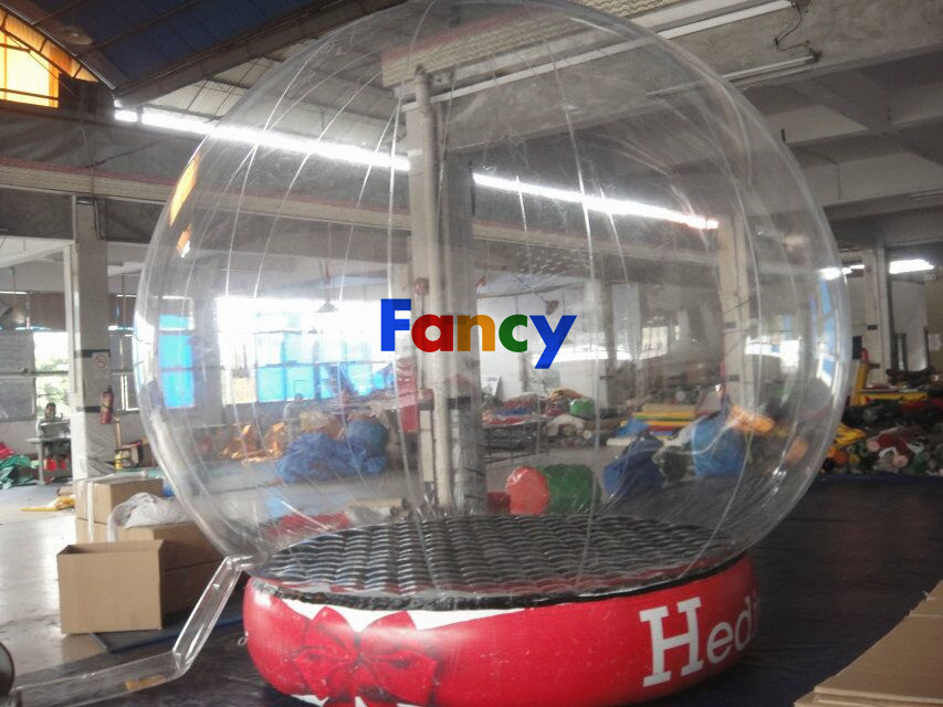 Factory price Giant christmas snow globes Inflatable bubble ball 8m diameter transparent snow ball tent