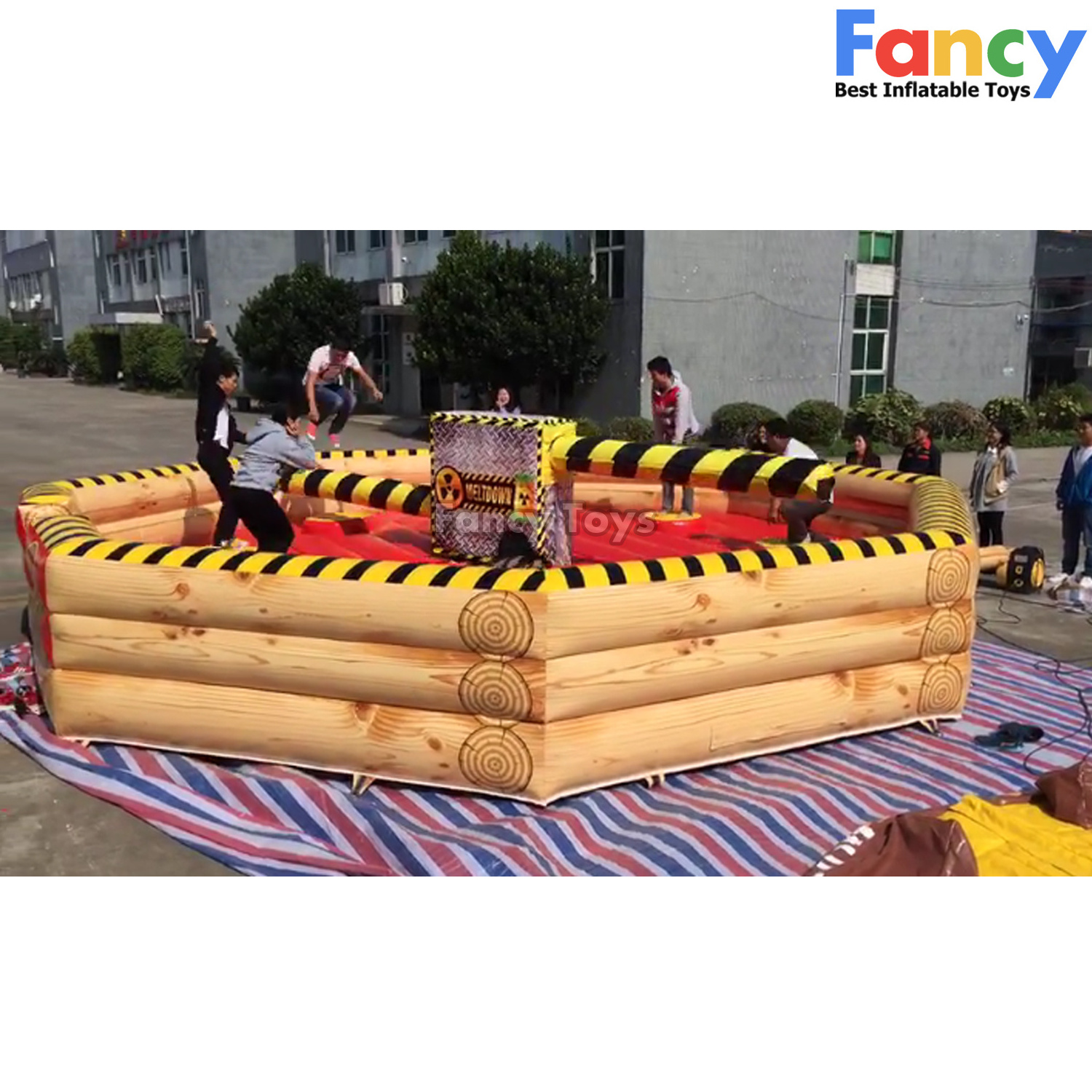 2023 inflatable wipeout machine/inflatable wipeout/rotating game machine