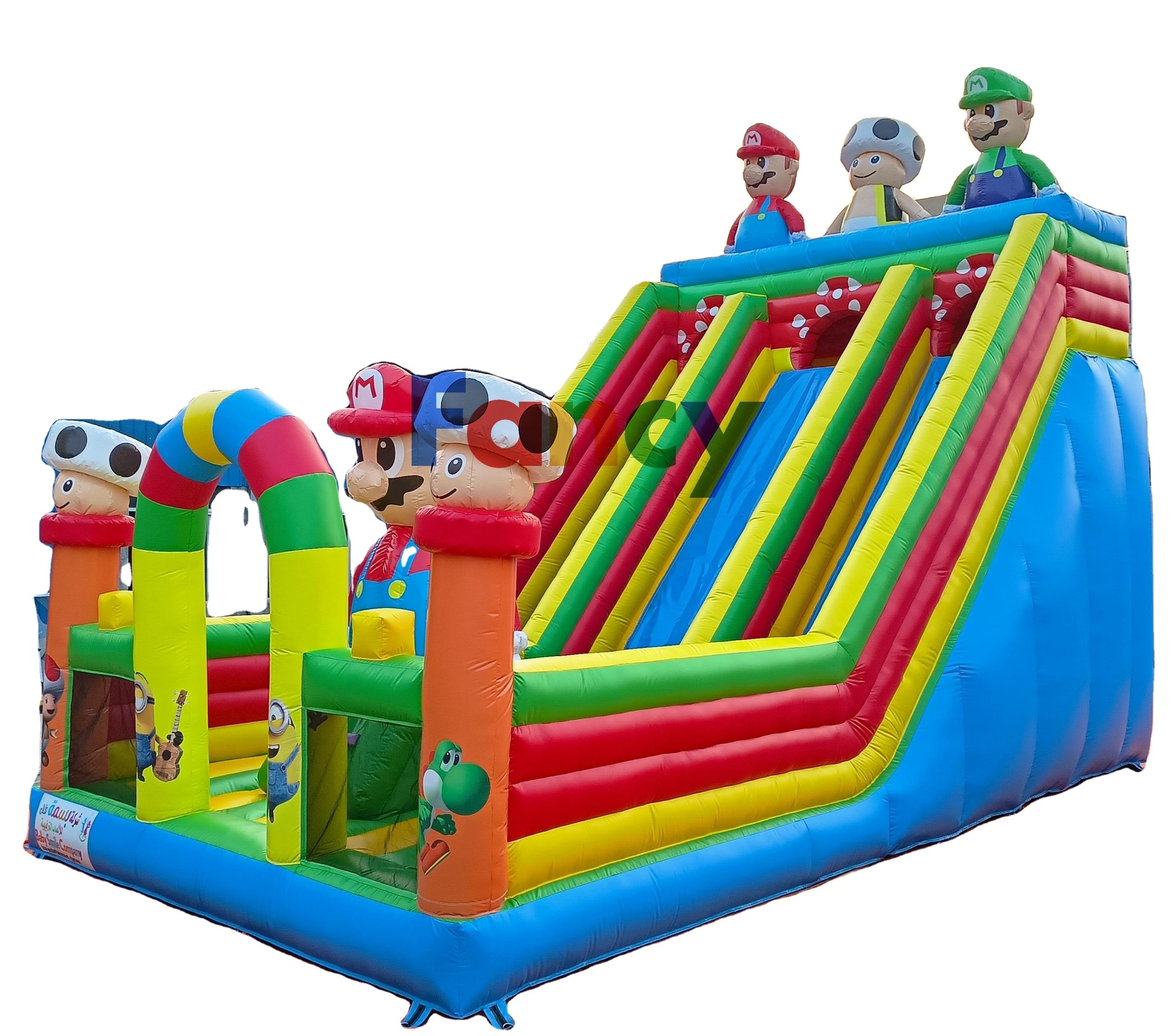 Best choice pvc inflatable bouncer slide/bouncy and inflatable slide/super mario inflatable bouncy castle for kids