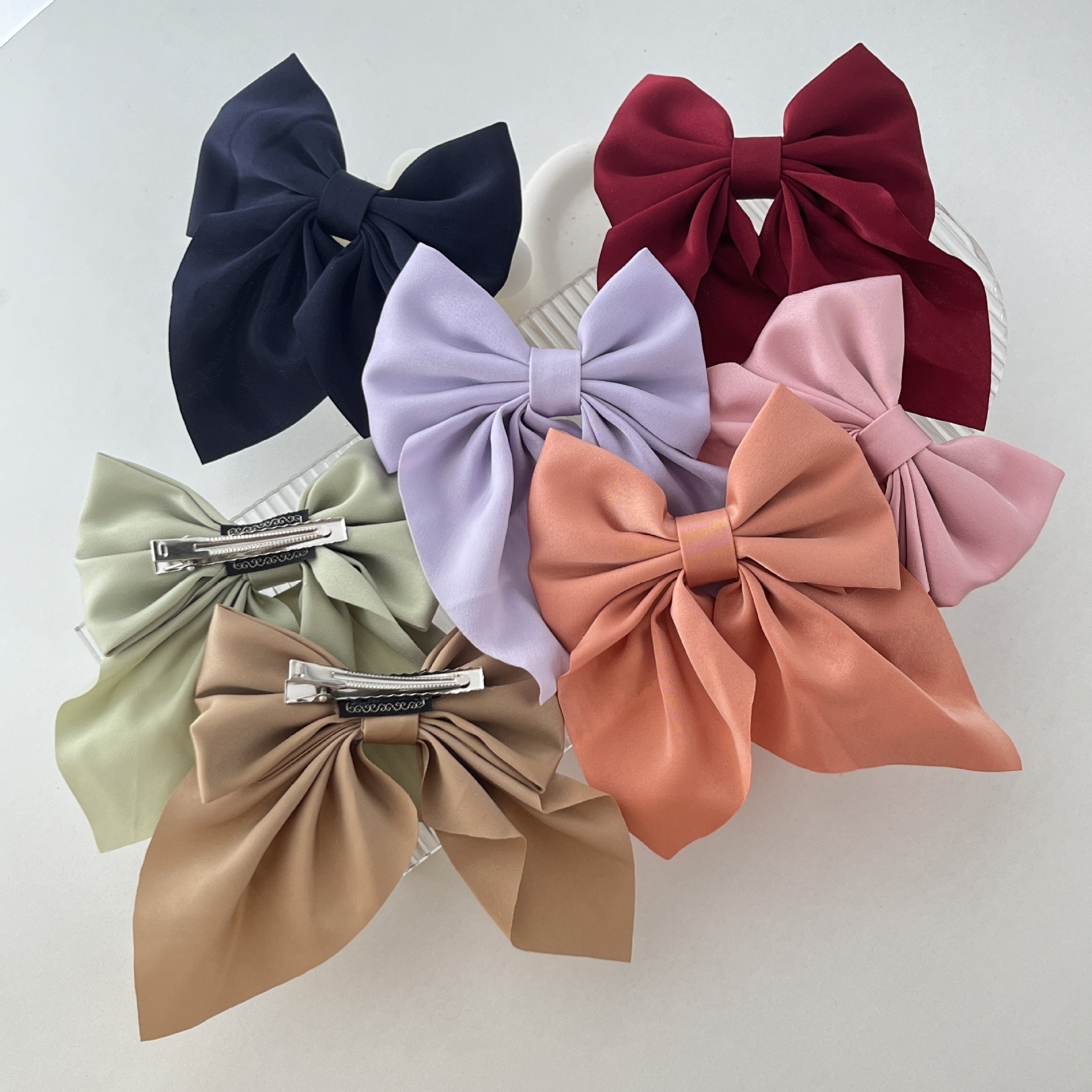 Hair Bow Clips for Girls Bow Women Stain Fabric Bowknot Hair Clip for Women Accessories