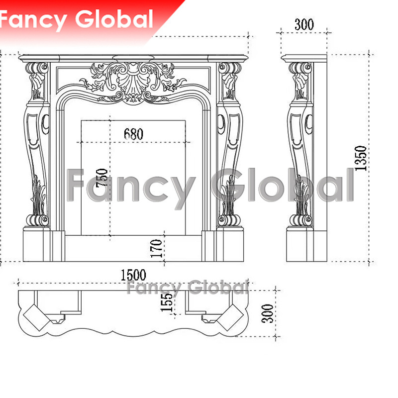 High Quality Indoor Modern White Marble Fireplace Mantel Surround With Electronic Fire Decor