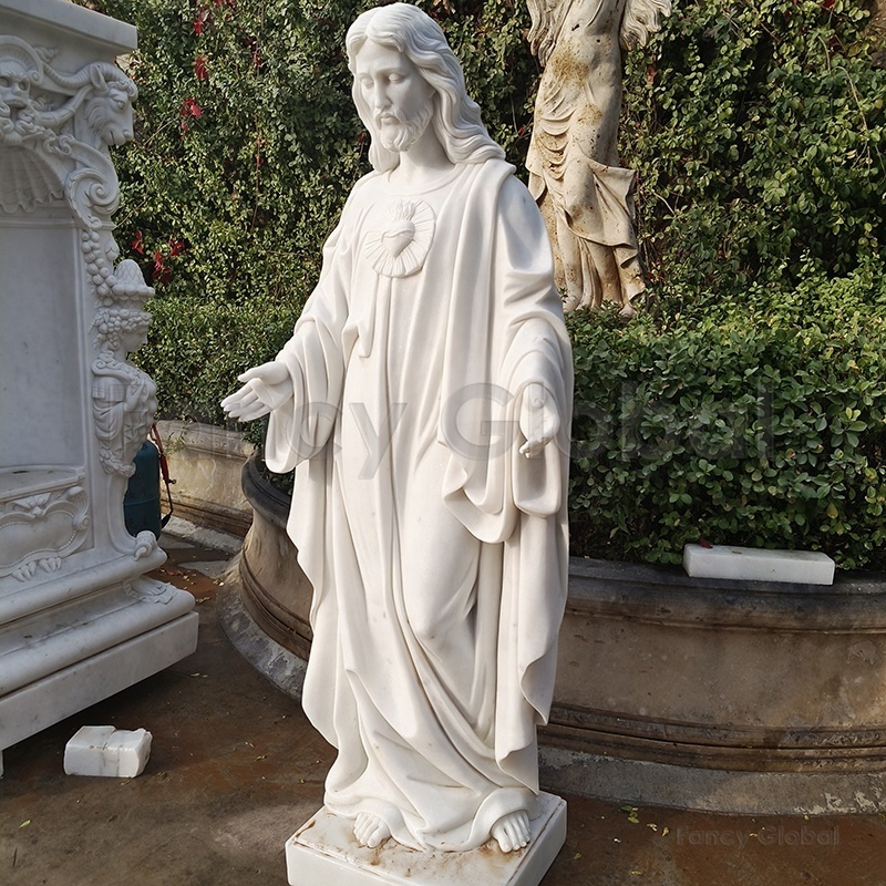 White Marble Statue Jesus Sculpture Catholic Religious Life Size Statue Of Christ Jesus Statue For Parish