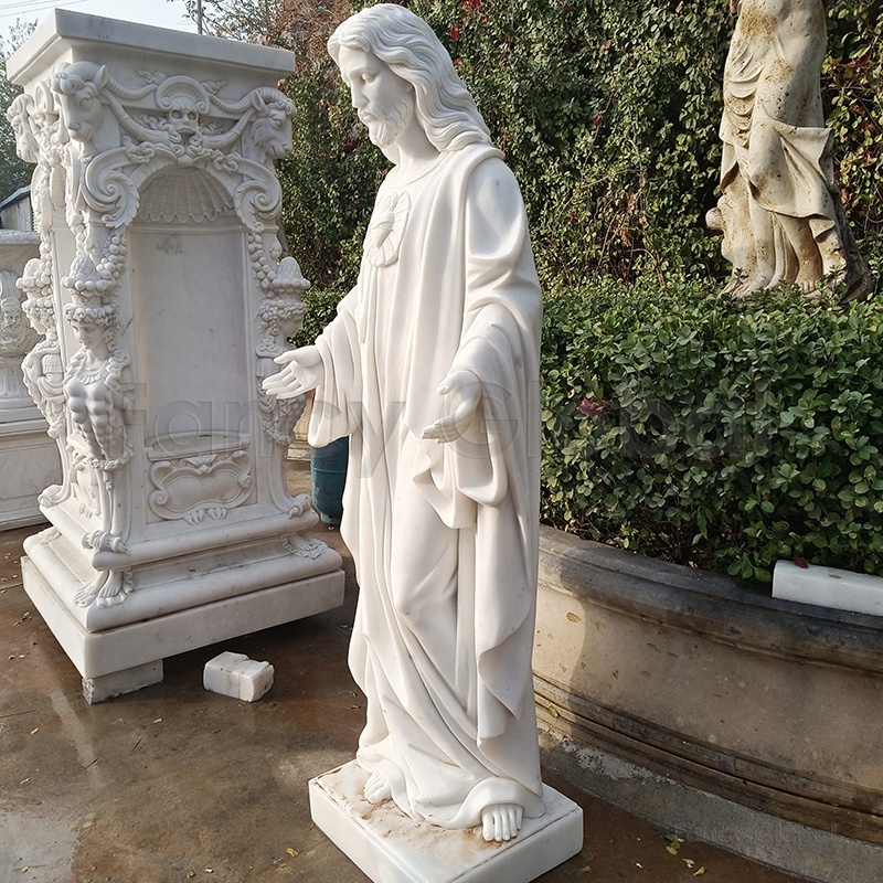 White Marble Statue Jesus Sculpture Catholic Religious Life Size Statue Of Christ Jesus Statue For Parish