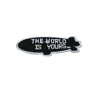 Cartoon airship English letter cloth sticker personality cool embroidery cloth stick with glue clothing accessories