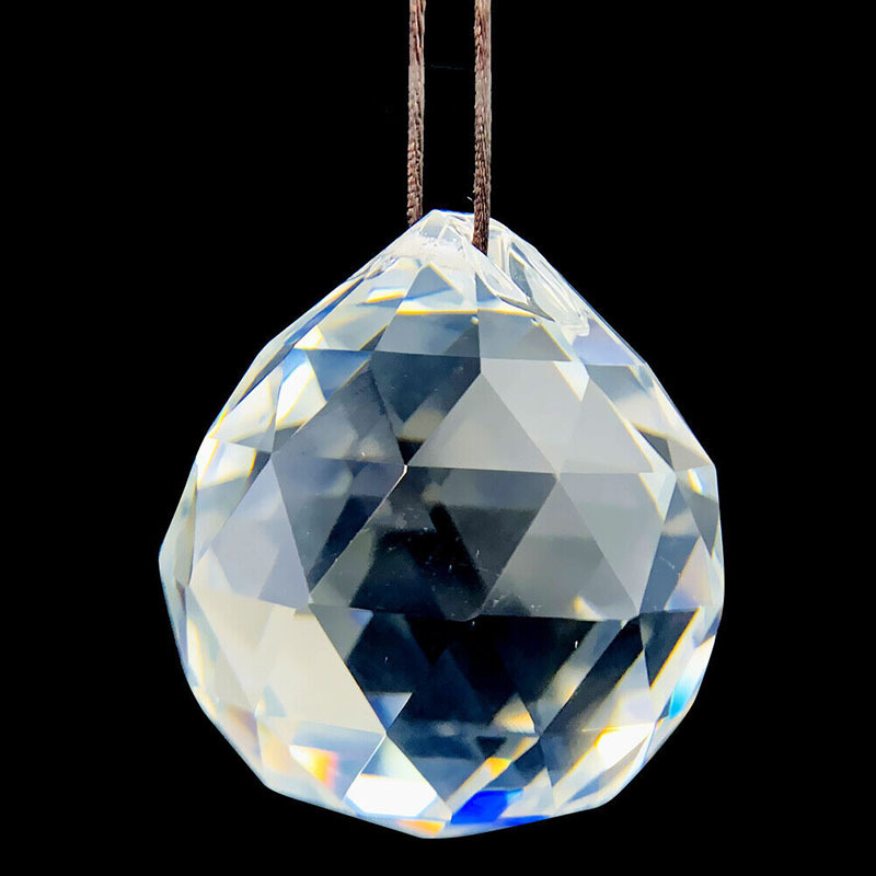 Faceted Rainbow Crystal Prism Beads Glass Hanging Chandelier Decor Crystal Ball