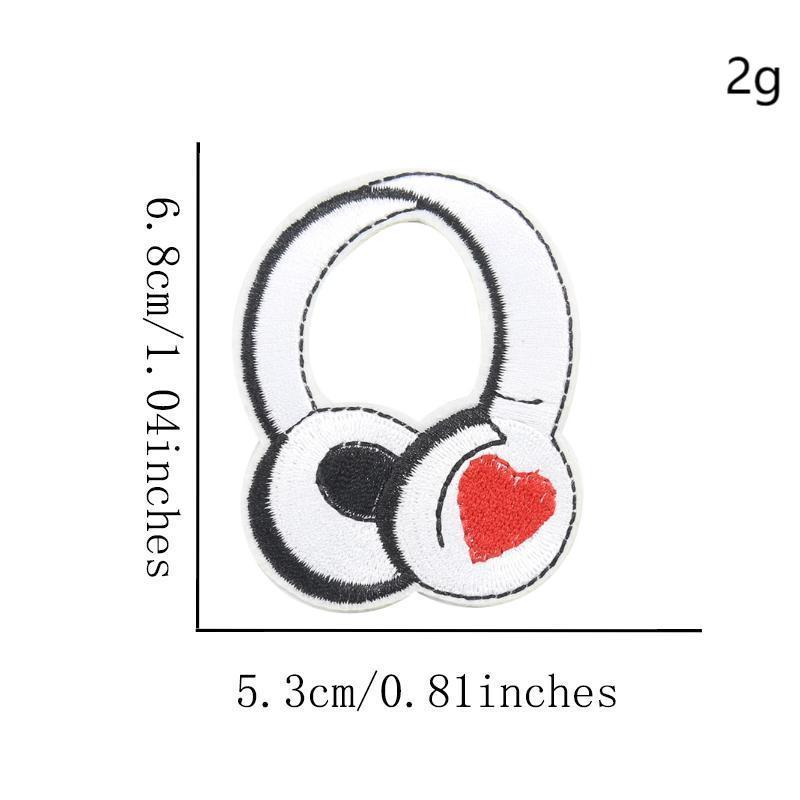 Cartoon Hip-hop Rock Music CD player applique embroidery Sewing Supplies badges patches sew on or iron on clothing patches