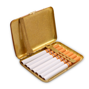 China Hot sell Fashion personality Stainless steel metal tobacco box cigarette box case 14pcs