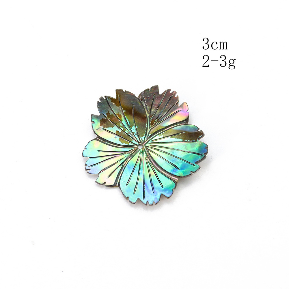 Natural New Zealand Abalone Shell polished Carved Flower shape Jewelry  shell beads for earrings necklace Making Accessories