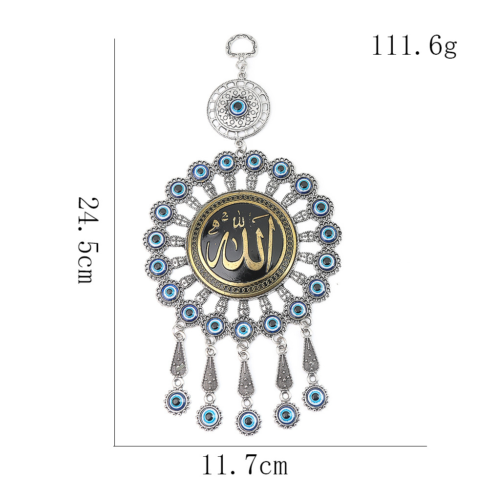 Stainless Steel Blue Eye Pendant Charm Evil Eye Car Pendant Decoration Accessories Ornament Home Room Wall Hanging Decor