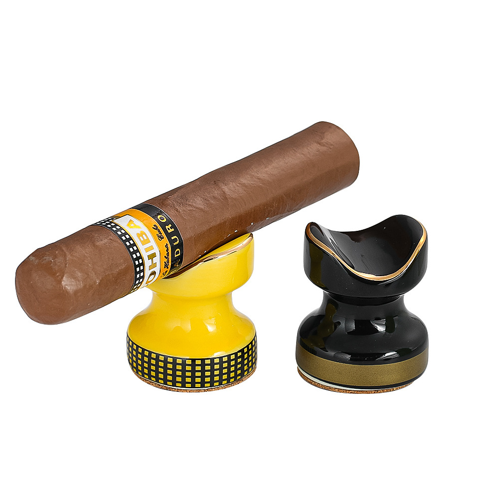 Blank Cigar Stand without sign Holder Rack Portable Ceramic Pocket Mini Cigar Holder Gadgets Smoking accessories