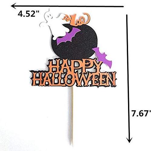 Halloween Pumpkin Bat Cake Toppers Halloween Cake Decoration for Halloween Party Decorations Supplies