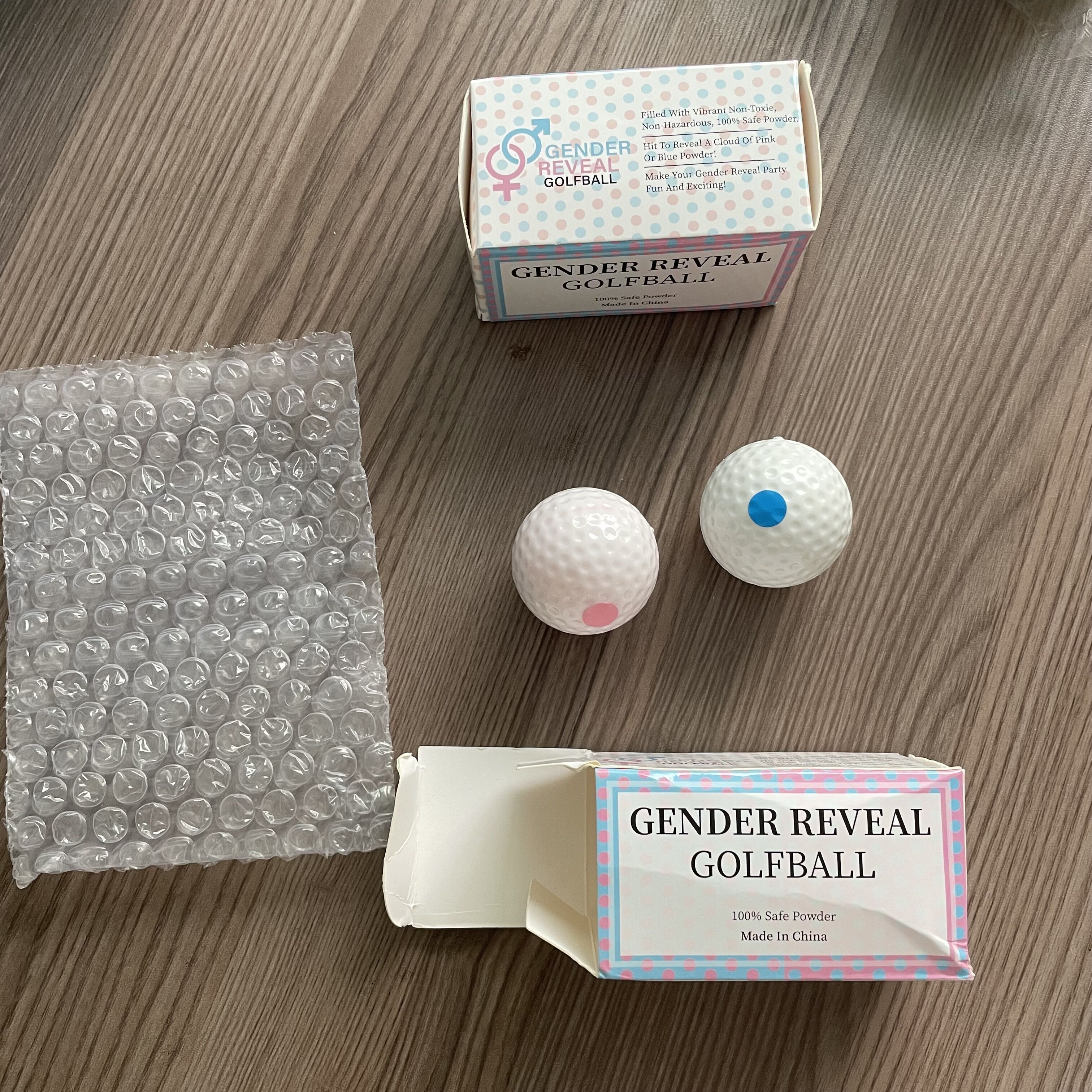 Hot Sale gender reveal party  Golf  Ball Exploding gender reveal Golf Ball Prank Funny Gag Trick Gift balls