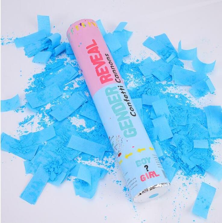 Blue Pink Gender Reveal Cannon Party Supplies Biodegradable Confetti Launcher Baby Shower Party Popper Confetti Cannon