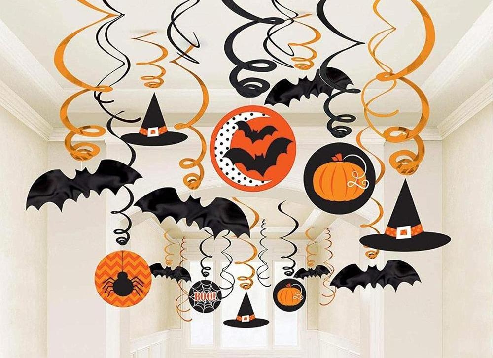 Halloween party decoration Witches and Bats  Halloween Swirl Decoration