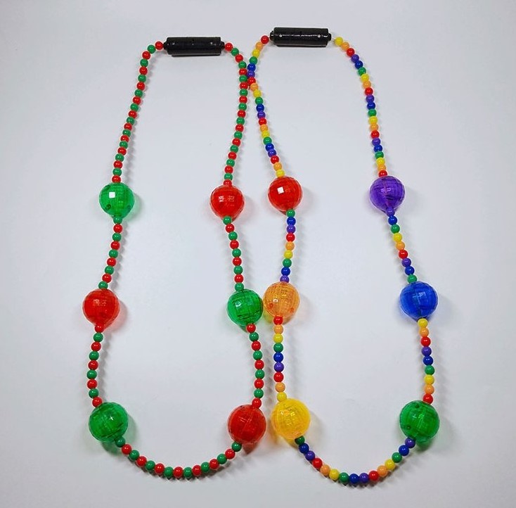 Wholesale Party Supply Flashing Led Mardi Gras Bead Necklace