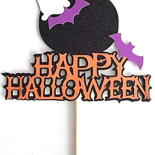 Halloween Pumpkin Bat Cake Toppers Halloween Cake Decoration for Halloween Party Decorations Supplies