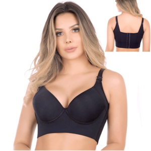 Plus Size Full Back Coverage Bra Deep Cup Hide Back Side Fat Bras Wireless Push Up brassiere Smoothing Sculpting Bra